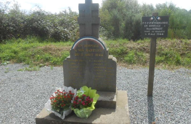 Stèle Henri Kerizit et victimes du 5 août 1944